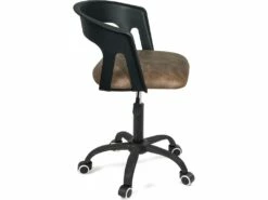 KAYELLES Chaise Bureau à Roulettes, Hauteur Réglable AYA (noir Marron) -mobilier de bureau Shop siege de bureau 10044155