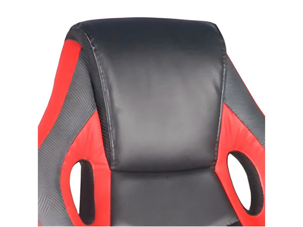 Fauteuil Gaming En Simili Noir Et Rouge Et Assise Réglable - ALPHA 2 Fauteuil Gaming En Simili Noir Et Rouge Et Assise Réglable - ALPHA – Image 2