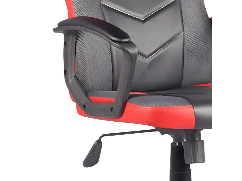 Fauteuil Gaming En Simili Noir Et Rouge Et Assise Réglable - ALPHA 3 Fauteuil Gaming En Simili Noir Et Rouge Et Assise Réglable - ALPHA – Image 3