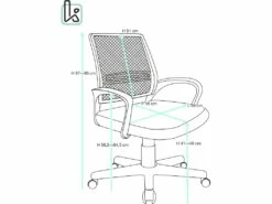KAYELLES Chaise De Bureau Ergonomique Inclinable Hauteur Réglable LEST (Gris Clair) -mobilier de bureau Shop siege de bureau 10044365
