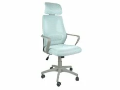 KAYELLES Fauteuil De Bureau Haut Dossier Basculant Hauteur Réglable FAMA+ (bleu Gris)