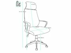 KAYELLES Fauteuil De Bureau Haut Dossier Basculant Hauteur Réglable FAMA+ (bleu Gris) -mobilier de bureau Shop siege de bureau 10044721