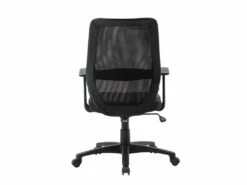 Fauteuil Chaise PIMA De Bureau Ajustable Avec Accoudoirs - Tissu Mailles Noir - L 65 X P 67 X H 96.5-106 Cm -mobilier de bureau Shop siege de bureau 10044729