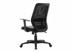 Fauteuil Chaise PIMA De Bureau Ajustable Avec Accoudoirs - Tissu Mailles Noir - L 65 X P 67 X H 96.5-106 Cm -mobilier de bureau Shop siege de bureau 10044731