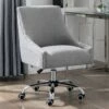 Chaise De Bureau - Tissu - Gris - Hauteur Réglable - WONDIO