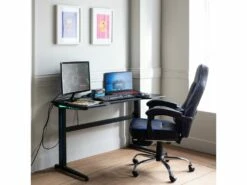 Fauteuil De Bureau Gamer Noir Et Bleu LINK - HAPPY GARDEN -mobilier de bureau Shop siege de bureau 10779179