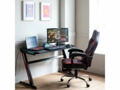 Fauteuil De Bureau Gamer Noir Et Rouge LINK - HAPPY GARDEN -mobilier de bureau Shop siege de bureau 10779193