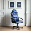 Fauteuil De Bureau Gamer Noir Et Bleu CRASH - HAPPY GARDEN