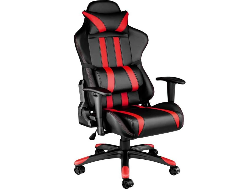 Fauteuil De Bureau Chaise Siège Sport Gamer Avec Coussin De Tête Et Lombaires Noir/rouge 08_0000361 1 Fauteuil De Bureau Chaise Siège Sport Gamer Avec Coussin De Tête Et Lombaires Noir/rouge 08_0000361