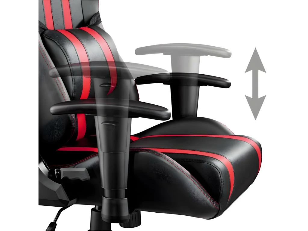 Fauteuil De Bureau Chaise Siège Sport Gamer Avec Coussin De Tête Et Lombaires Noir/rouge 08_0000361 5 Fauteuil De Bureau Chaise Siège Sport Gamer Avec Coussin De Tête Et Lombaires Noir/rouge 08_0000361 – Image 5