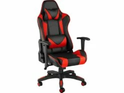 Fauteuil De Bureau Chaise Siège Sport Gamer Noir/rouge 08_0000371