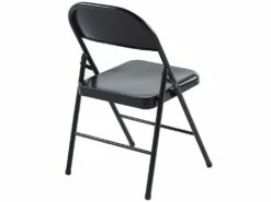 Lot De 6 Chaise Pliante En Métal Coloris Noir - Longueur 46 X Profondeur 46 X Hauteur 87 Cm -mobilier de bureau Shop siege de bureau 12072867