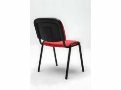 Chaise Visiteur Assise Rembourrée En Synthétique Rouge BUR10070 -mobilier de bureau Shop siege de bureau 12218897