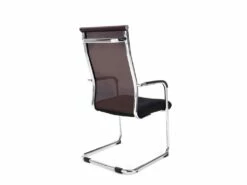 Chaise Pour Visiteur Fauteuil De Bureau Avec Accoudoirs Marron Pieds Chromé BUR10150 -mobilier de bureau Shop siege de bureau 12218933