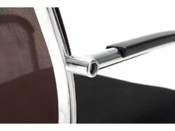 Chaise Pour Visiteur Fauteuil De Bureau Avec Accoudoirs Marron Pieds Chromé BUR10150 -mobilier de bureau Shop siege de bureau 12218935