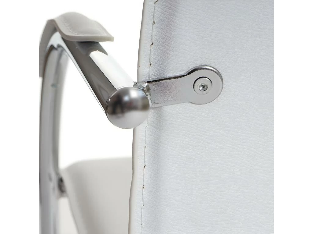 Lot De 2 Chaises Bureau Visiteur En Synthétique Blanc Avec Accoudoir BUR04068 4 Lot De 2 Chaises Bureau Visiteur En Synthétique Blanc Avec Accoudoir BUR04068 – Image 4