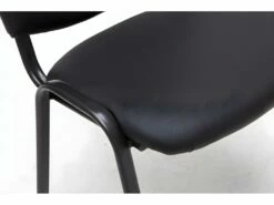 Chaise Visiteur Assise Rembourrée En Synthétique Noir BUR10067 -mobilier de bureau Shop siege de bureau 12218985