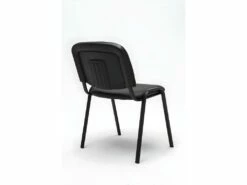 Chaise Visiteur Assise Rembourrée En Synthétique Noir BUR10067 -mobilier de bureau Shop siege de bureau 12218987