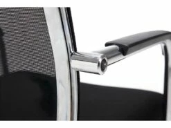 Chaise Pour Visiteur Fauteuil De Bureau Avec Accoudoirs Noir Pieds Chromé BUR10144 -mobilier de bureau Shop siege de bureau 12218995