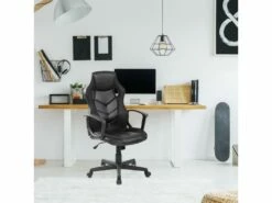 Fauteuil De Jeu Fauteuil De Bureau Exécutif En Cuir Synthétique Noir