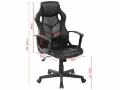 Fauteuil De Jeu Fauteuil De Bureau Exécutif En Cuir Synthétique Noir -mobilier de bureau Shop siege de bureau 12523487