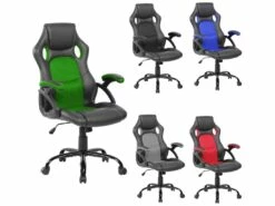 Chaise De Bureau Fauteuil Gamer Noir Vert Simili-cuir 120x66x63 -mobilier de bureau Shop siege de bureau 12523533