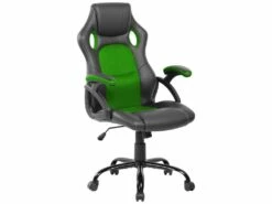Chaise De Bureau Fauteuil Gamer Noir Vert Simili-cuir 120x66x63 -mobilier de bureau Shop siege de bureau 12523535