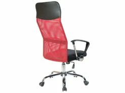 Fauteuil Bureau Chaise Rouge Noir Avec Roues 113/123x57,5x58,5 -mobilier de bureau Shop siege de bureau 12523625