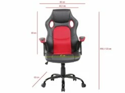Chaise De Bureau Gaming Siège Noir Rouge Simili-cuir 120x66x63 15 Chaise De Bureau Gaming Siège Noir Rouge Simili-cuir 120x66x63 -mobilier de bureau Shop siege de bureau 12523641