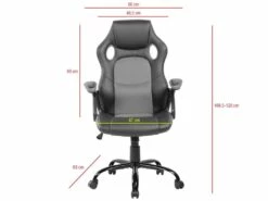 Siège De Direction Chaise Bureau Noir Gris Simili-cuir 120x66x63 11 Siège De Direction Chaise Bureau Noir Gris Simili-cuir 120x66x63 -mobilier de bureau Shop siege de bureau 12587375