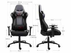 RACE | Fauteuil à Roulettes Chaise De Bureau Gaming Design Ergonomique | Siège Gamer Tissu Respirant Dossier Large Inclinable -mobilier de bureau Shop siege de bureau 12864101