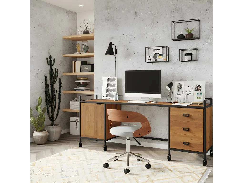 Chaise De Bureau Louis Gris Clair 2 Chaise De Bureau Louis Gris Clair – Image 2