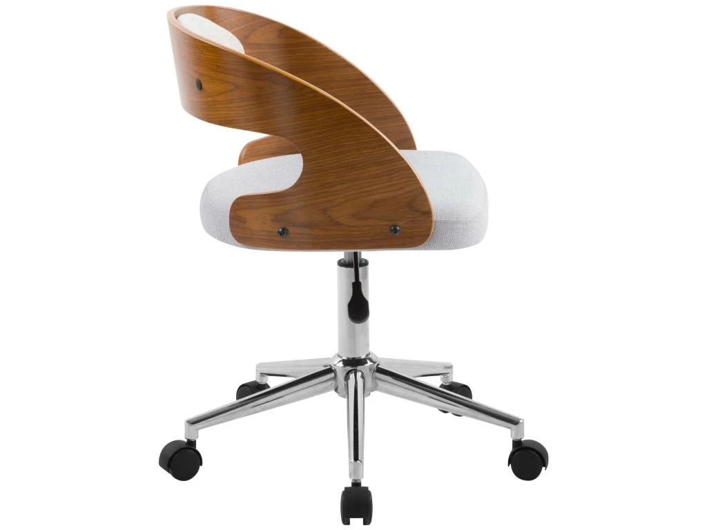 Chaise De Bureau Louis Gris Clair 4 Chaise De Bureau Louis Gris Clair – Image 4