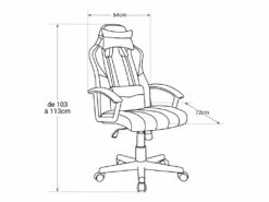 Fauteuil De Bureau Gamer Noir Et Rouge CRASH - HAPPY GARDEN -mobilier de bureau Shop siege de bureau 13088609