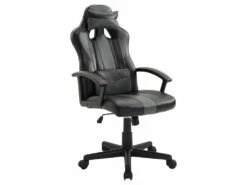 Fauteuil De Bureau Gamer Noir Et Gris CRASH - HAPPY GARDEN