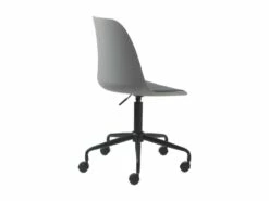 Curvi - Chaise De Bureau En Plastique Et Métal - Couleur - Gris -mobilier de bureau Shop siege de bureau 13303533