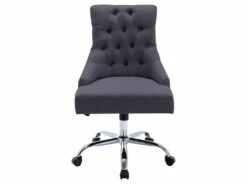 Chaise De Bureau - Tissu - Gris - Hauteur Réglable - MERVIA -mobilier de bureau Shop siege de bureau 13485531