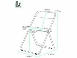 Lot De 4 Chaises Pliables Transparentes Et Chrome RAMA (Transparent) 9 Lot De 4 Chaises Pliables Transparentes Et Chrome RAMA (Transparent) -mobilier de bureau Shop siege de bureau 13582435