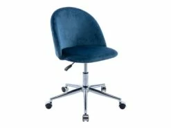 Chaise De Bureau - Velours - Bleu - Hauteur Réglable - MELBOURNE -mobilier de bureau Shop siege de bureau 13637509