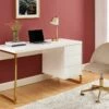 Chaise De Bureau - Velours - Beige - Hauteur Réglable - MELBOURNE