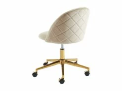 Chaise De Bureau - Velours - Beige - Hauteur Réglable - MELBOURNE -mobilier de bureau Shop siege de bureau 13642037