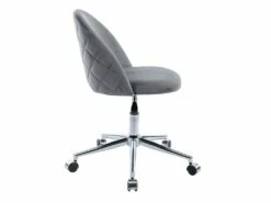 Chaise De Bureau - Velours - Gris - Hauteur Réglable - MELBOURNE -mobilier de bureau Shop siege de bureau 13643225