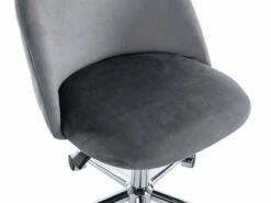 Chaise De Bureau - Velours - Gris - Hauteur Réglable - MELBOURNE -mobilier de bureau Shop siege de bureau 13643227