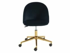 Chaise De Bureau - Velours - Noir - Hauteur Réglable - MELBOURNE -mobilier de bureau Shop siege de bureau 13667181