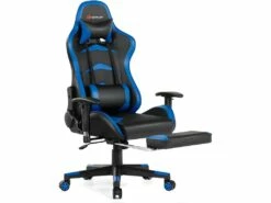 Chaise Gaming Cuir PVC, Siège Gamer Ergonomique Pivotant