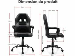 Chaise Gamer, Fauteuil De Bureau Réglable Pivontant Avec Dossier Ergonomique , Pour Maison, Bureau 9 Chaise Gamer, Fauteuil De Bureau Réglable Pivontant Avec Dossier Ergonomique , Pour Maison, Bureau -mobilier de bureau Shop siege de bureau 13838497
