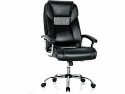 Chaise De Bureau à Dossier Haut, Fauteuil à Bascule Réglable En Hauteur