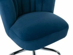 Chaise De Bureau - Velours - Bleu - Hauteur Réglable - RUTY De Pascal Morabito -mobilier de bureau Shop siege de bureau 14461149