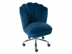 Chaise De Bureau - Velours - Bleu - Hauteur Réglable - RUTY De Pascal Morabito -mobilier de bureau Shop siege de bureau 14461153