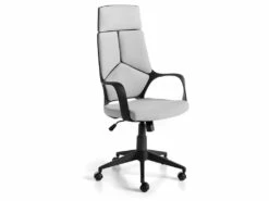 Chaise De Bureau Rembourrée En Tissu Gris Avec Accoudoirs 4076 ANGEL CERDA